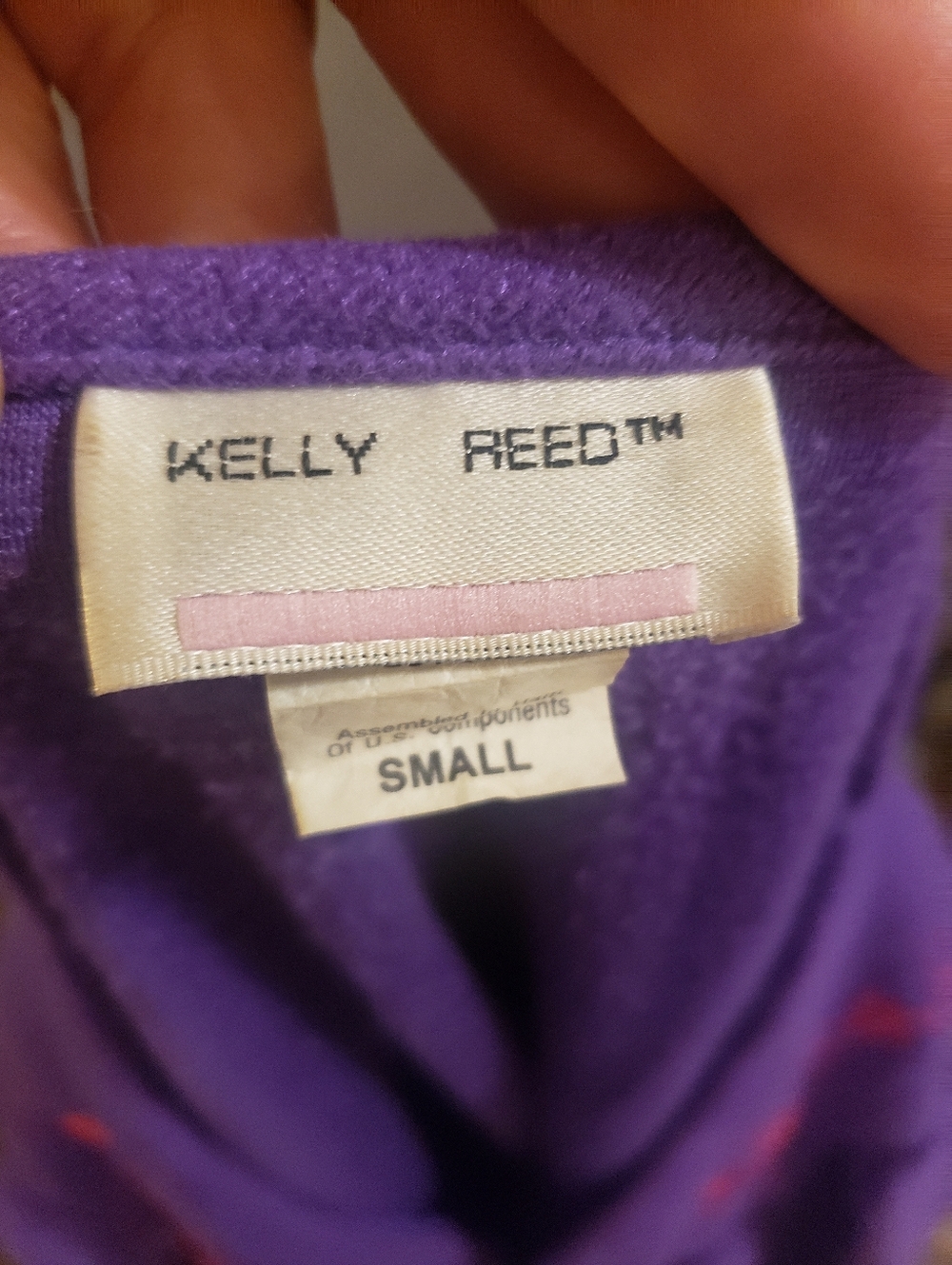 Perfectly Cozy Vintage Purple Kelly Reed Floral Embroidered Fleece Robe Small* - Picture 2 of 15
